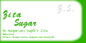 zita sugar business card